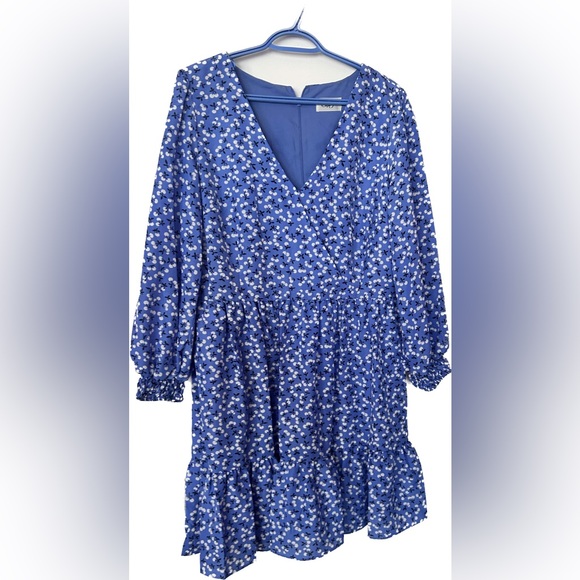 Eliza J Floral Fit & Flare Pocket Dress- Size 12 - Picture 4 of 6